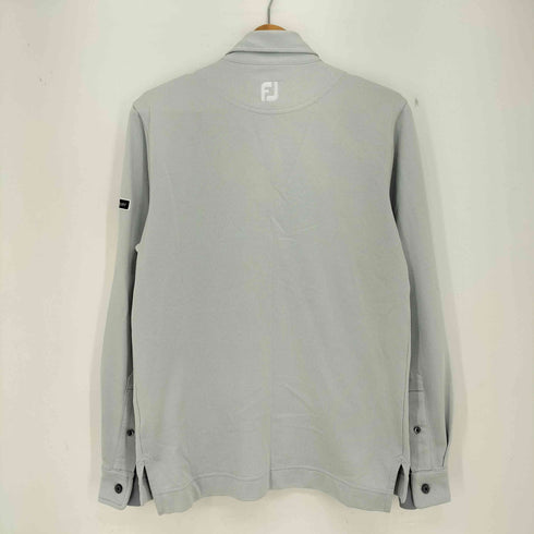 FootJoy  チェック ロゴワッペン刺繍 長袖ポロシャツ メンズ JPN:M